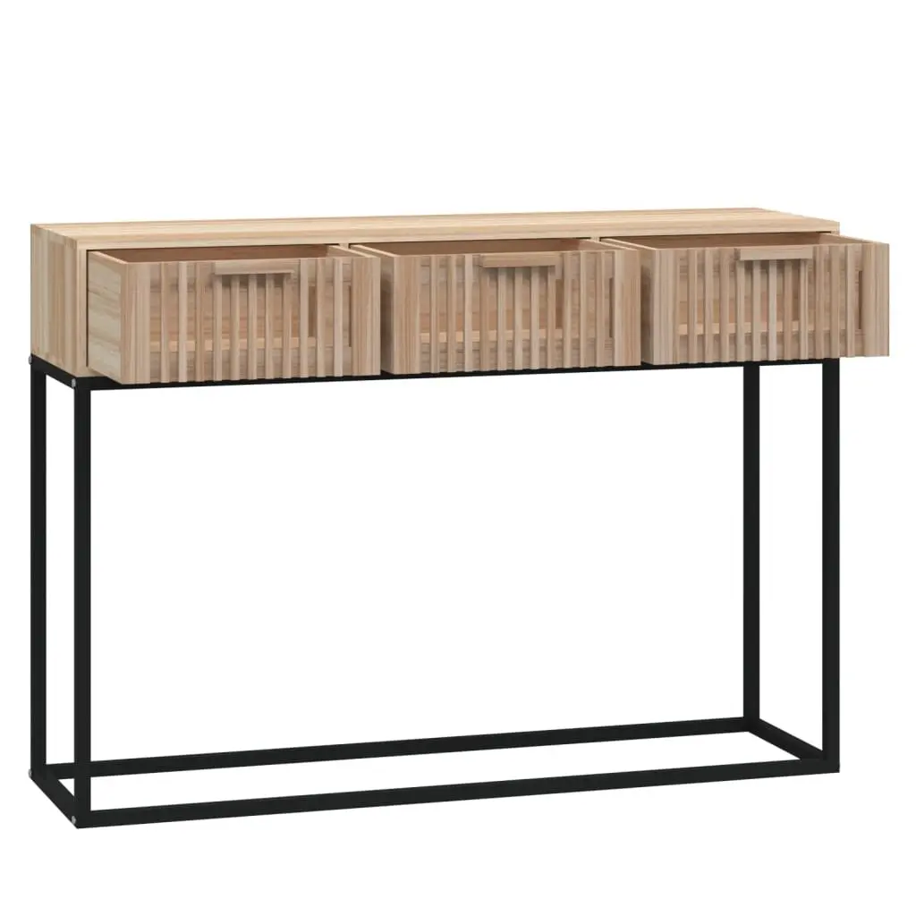 Console Table Hallway Accent Side Table 105x30x75cm Brown 3 Drawers