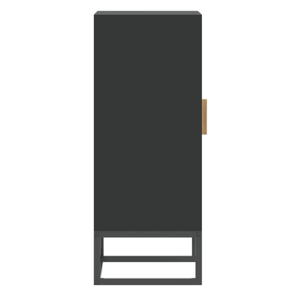 Sideboard Storage Cabinet Black Engineered Wood Hallway Living Room 60W x 30D x 75H cm