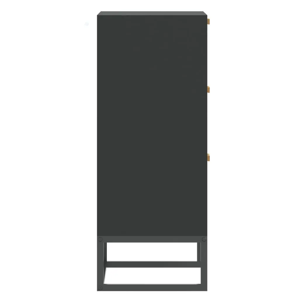 Sideboard Storage Cabinet Black 60x30x75cm Engineered Wood Drawers