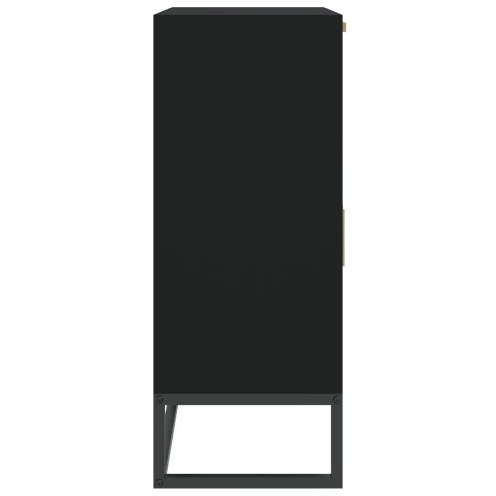 Sideboard Storage Cabinet Black 60x30x75cm Engineered Wood Doors Drawers