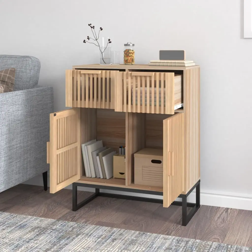 Sideboard Cabinet Storage 60x30x75 cm Brown Engineered Wood Furniture with Doors