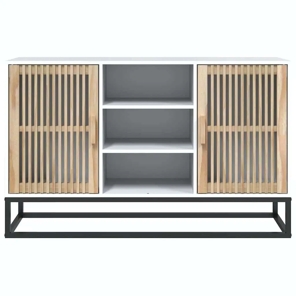 Sideboard White 105x30x65 cm Storage Cabinet Engineered Wood Furniture