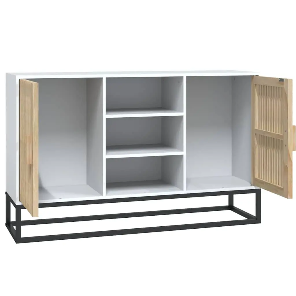 Sideboard White 105x30x65 cm Storage Cabinet Engineered Wood Furniture