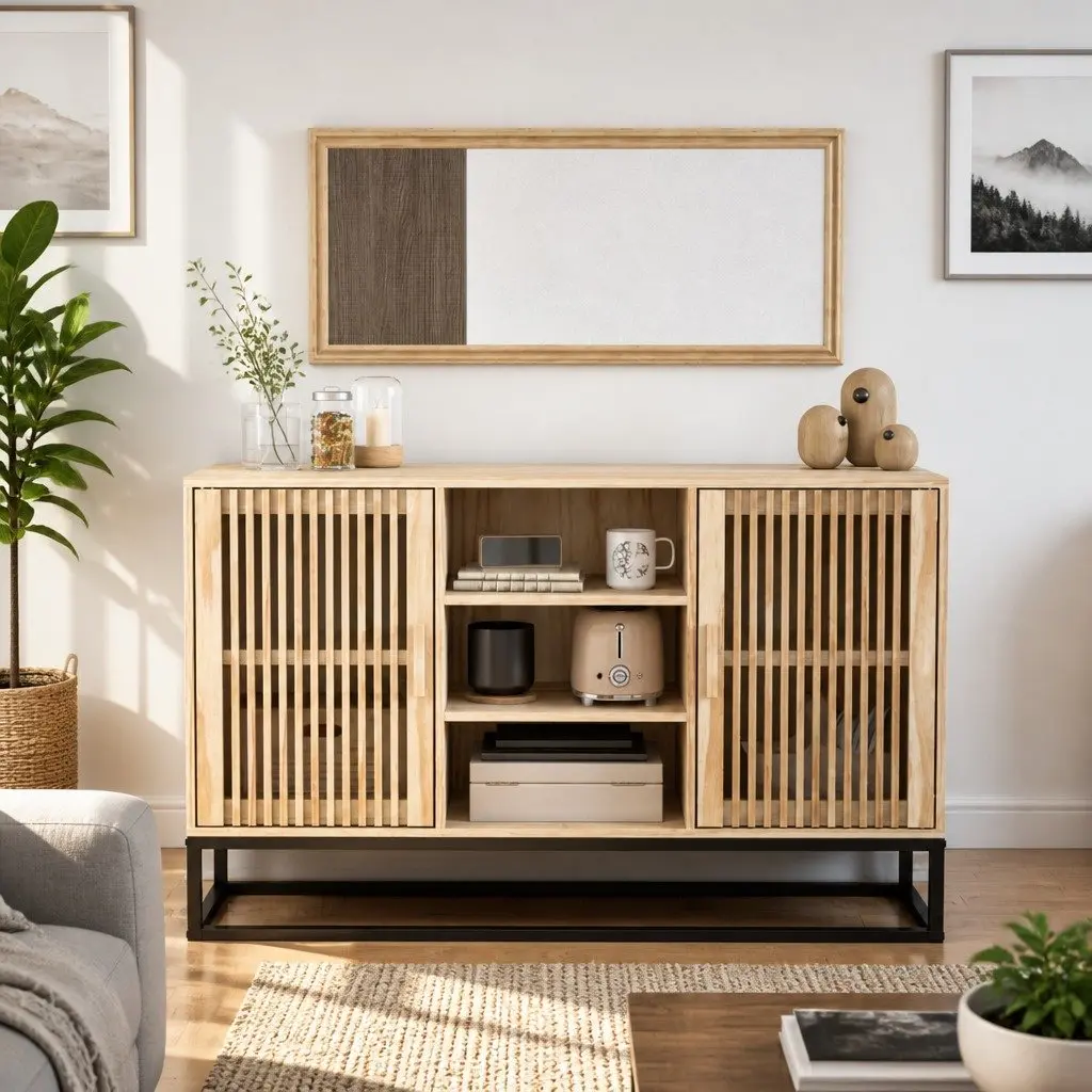 Sideboard Cabinet Storage Buffet 105x30x65cm Brown Engineered Wood