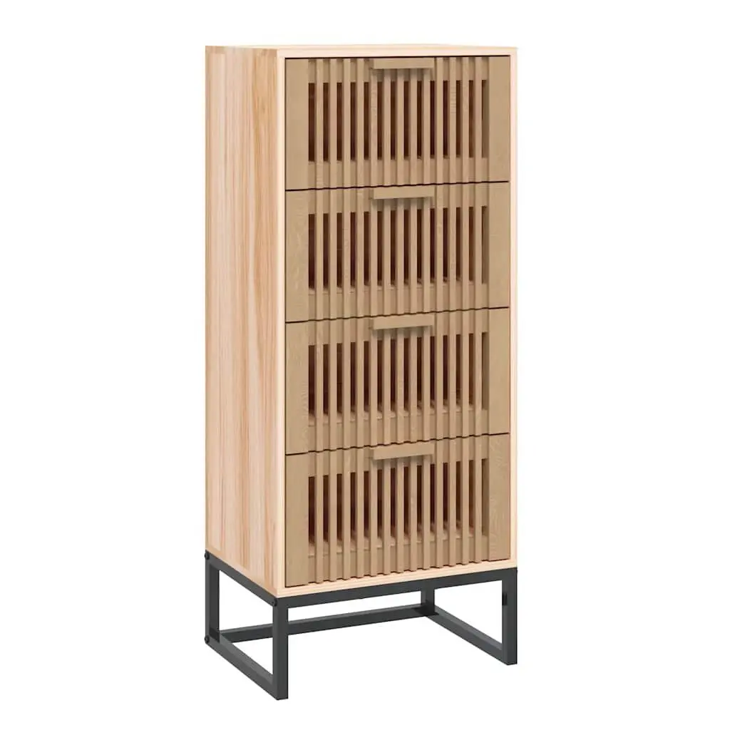 Highboard Storage Cabinet Tall Engineered Wood Brown 40 x 30 x 95 cm