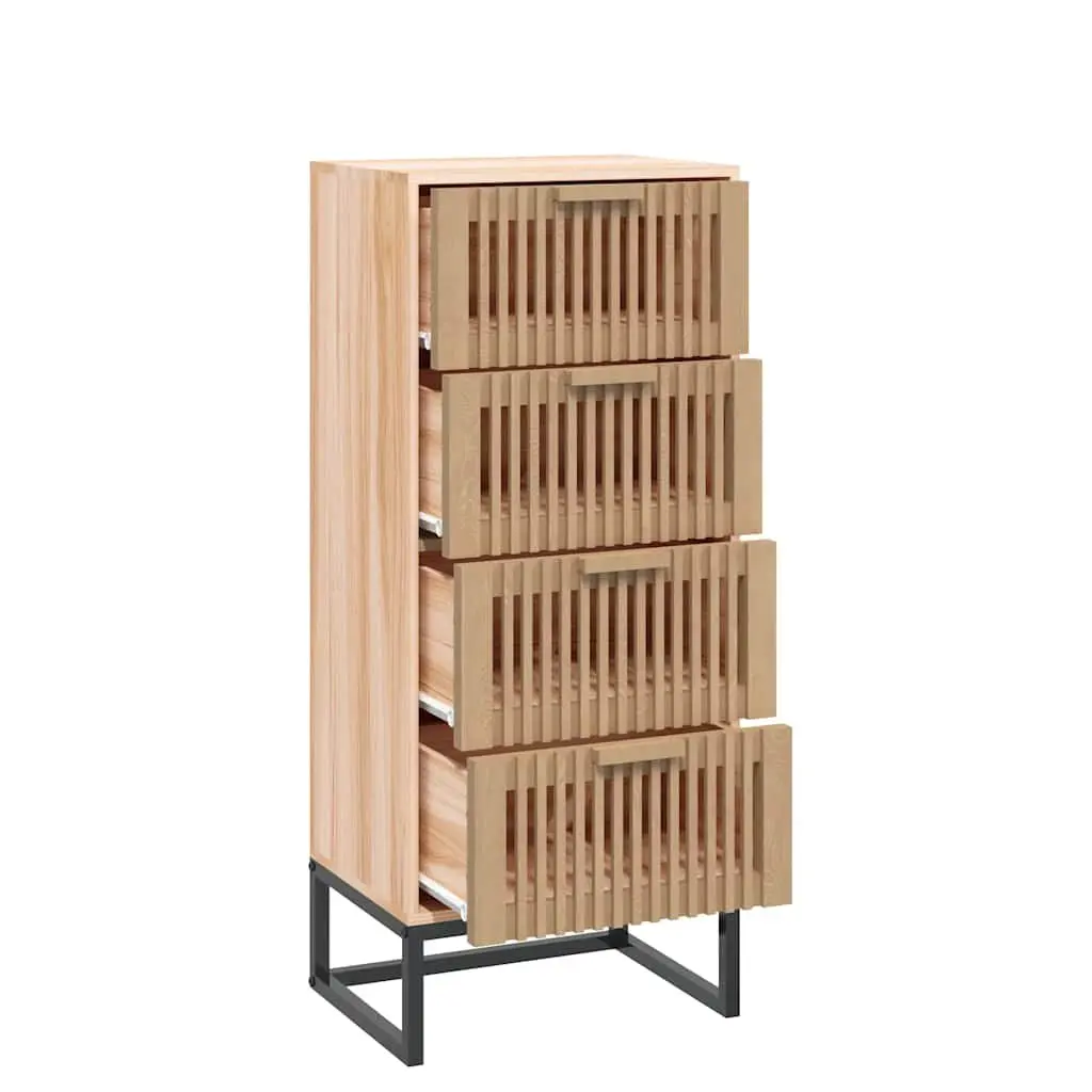 Highboard Storage Cabinet Tall Engineered Wood Brown 40 x 30 x 95 cm