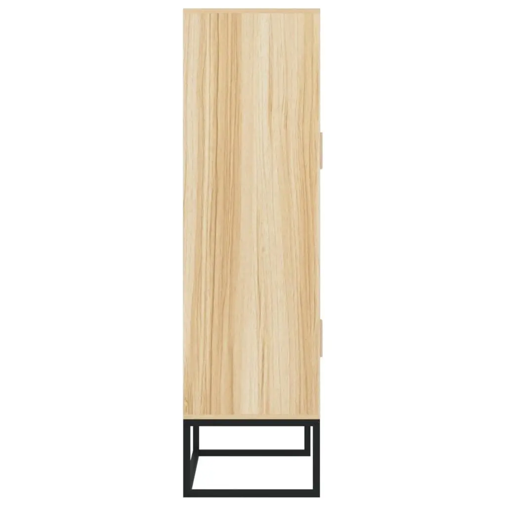 Storage Highboard Cabinet Organizing Daily Essentials 70x35x125cm Brown Engineered Wood