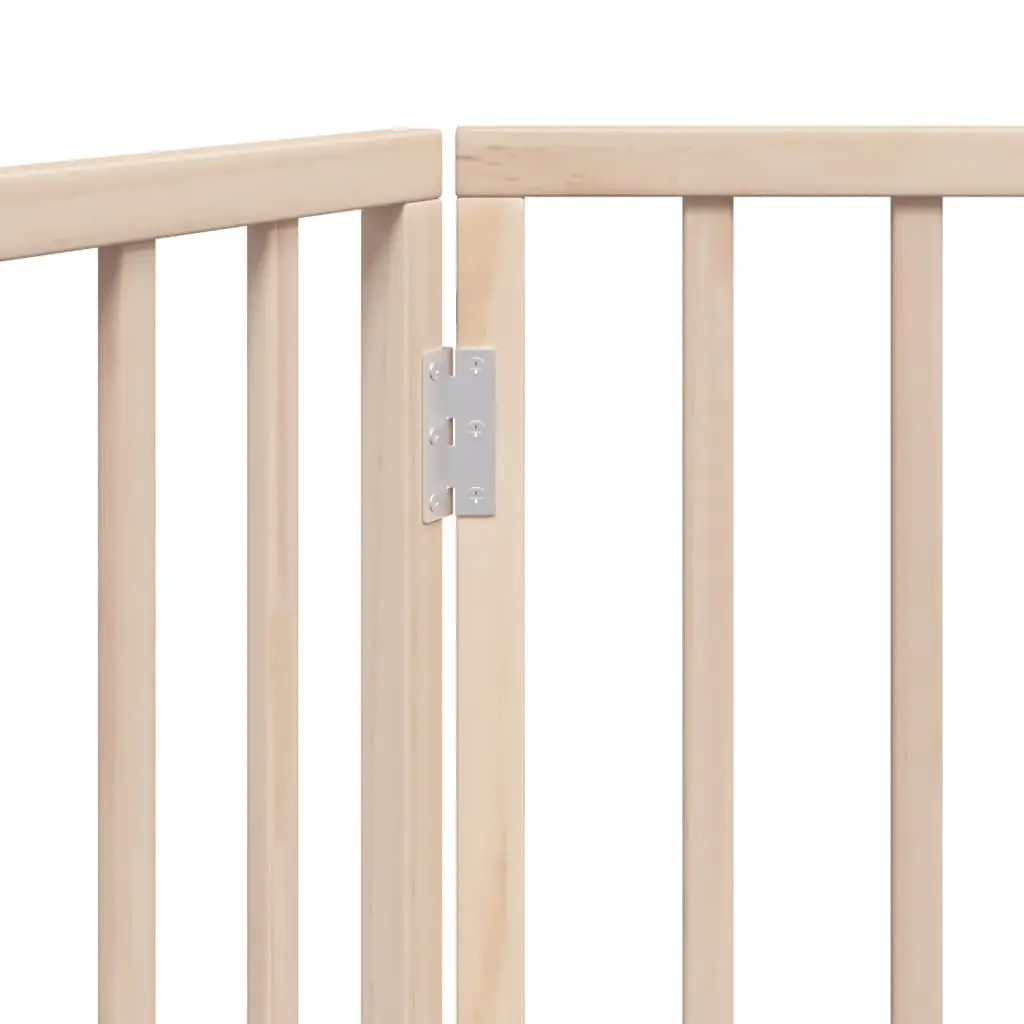 Dog Gate Foldable Pet Safety Barrier 160cm Poplar Wood Brown