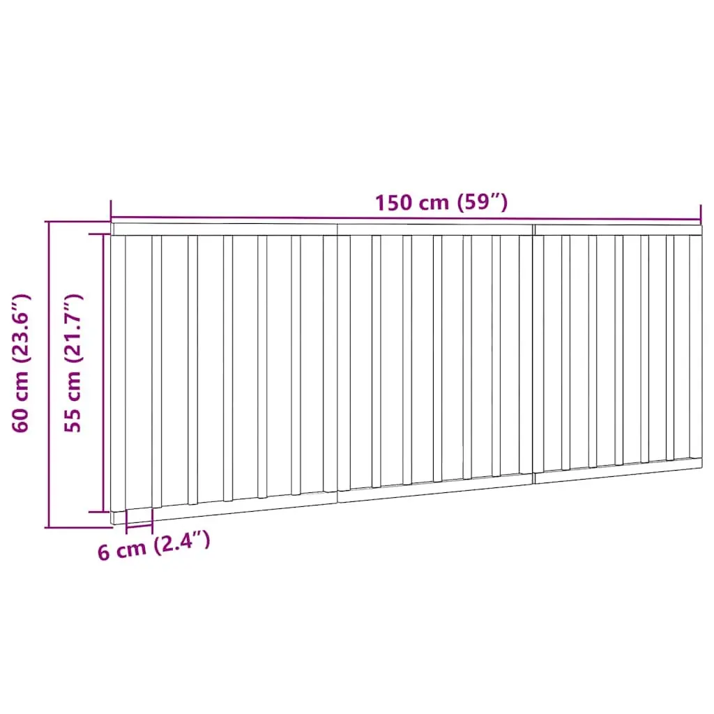 Foldable Dog Gate White 150cm 3 Panel Poplar Wood Pet Safety Barrier