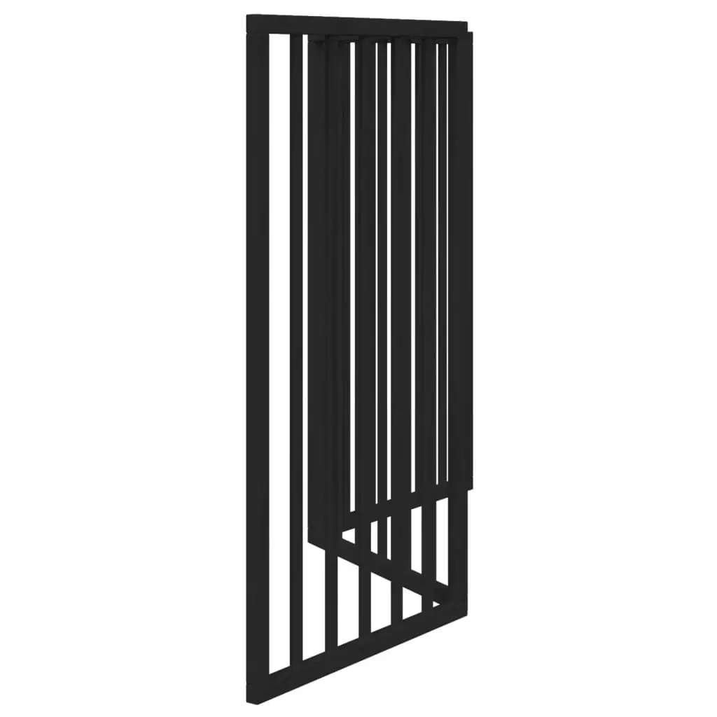 Dog Gate Foldable Pet Safety Barrier 150 cm Black 3 Panels Poplar Wood