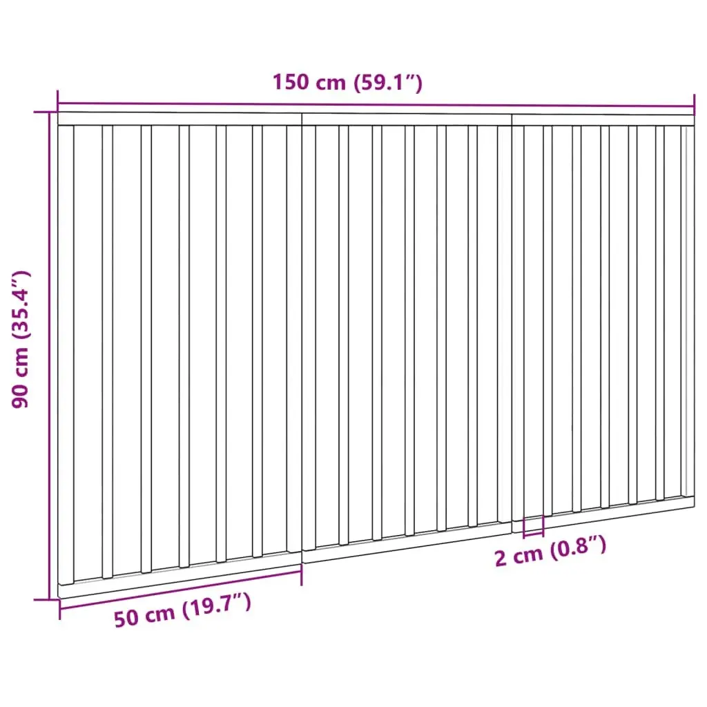 Dog Gate Foldable Pet Safety Barrier 150 cm Black 3 Panels Poplar Wood