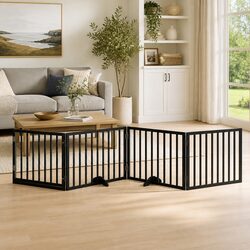 Practical Dog Gate with Locking Door and Easy Setup