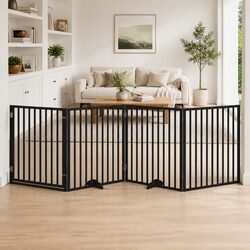Comforting 4-Panel Dog Gate - Safe & Reliable