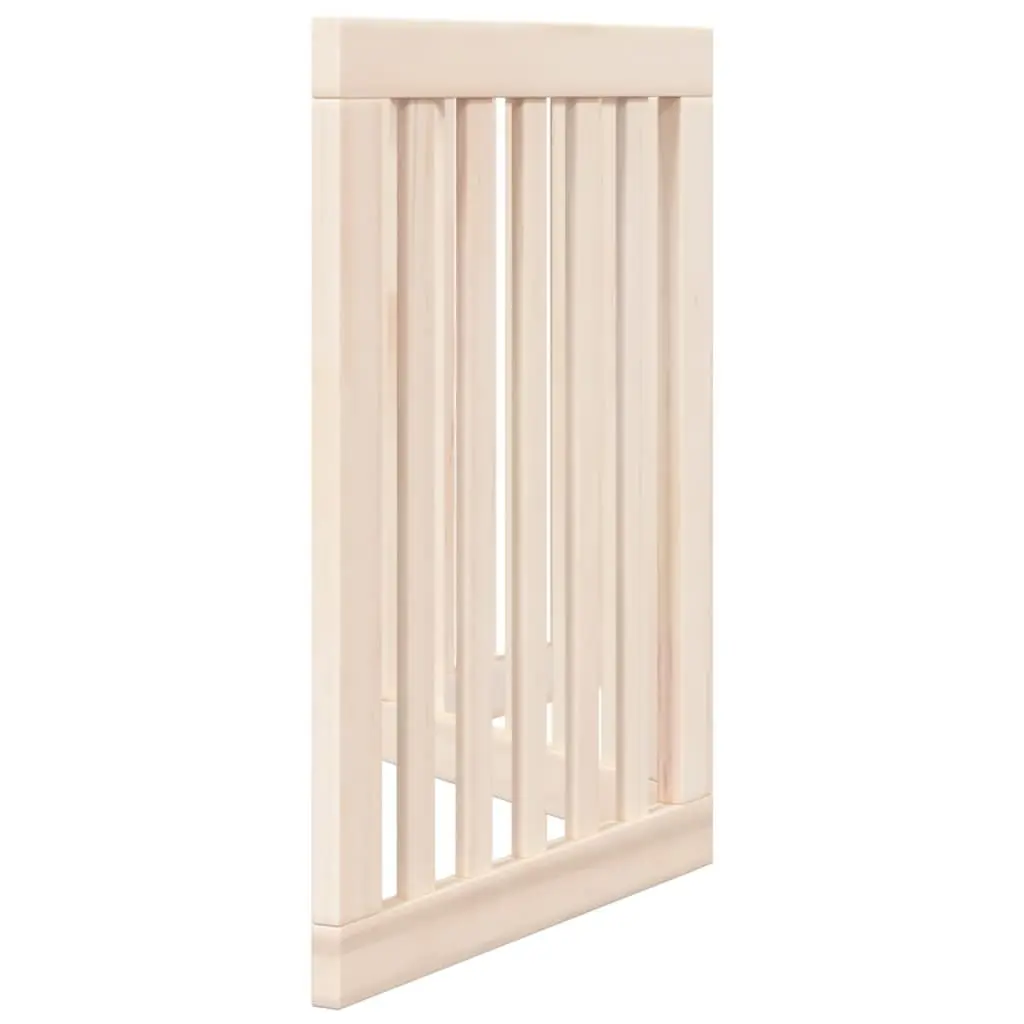 Dog Gate Foldable 3 Panels 150 cm Brown Pet Safety Barrier