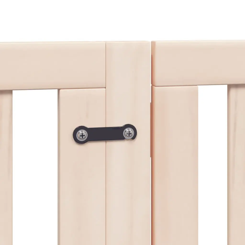 Dog Gate 6 Panels Foldable Pet Safety Barrier 300cm Brown