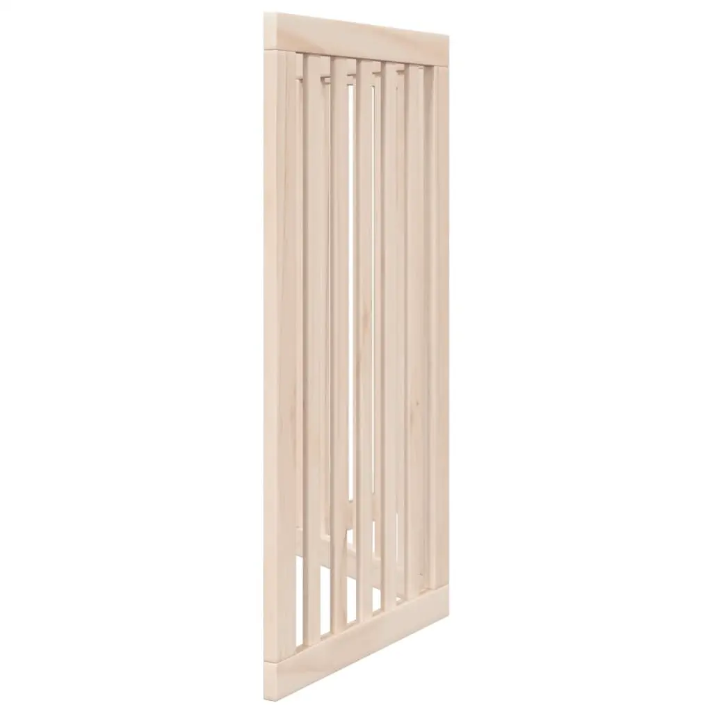 Dog Gate Foldable 3 Panels 150 cm Brown Poplar Wood Pet Safety Barrier