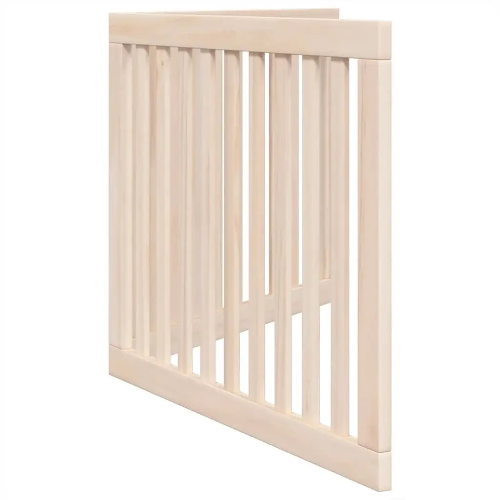 Foldable Dog Barrier 160cm Brown Wood Safety Gate 2 Panels Pet Playpen