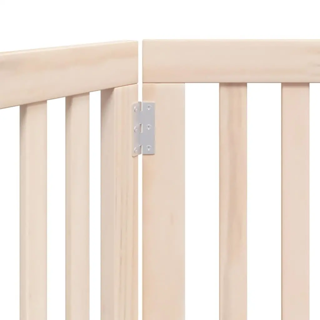 Foldable Dog Barrier 160cm Brown Wood Safety Gate 2 Panels Pet Playpen