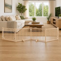 Reliable Foldable Dog Gate - 4 Panels, Easy Setup