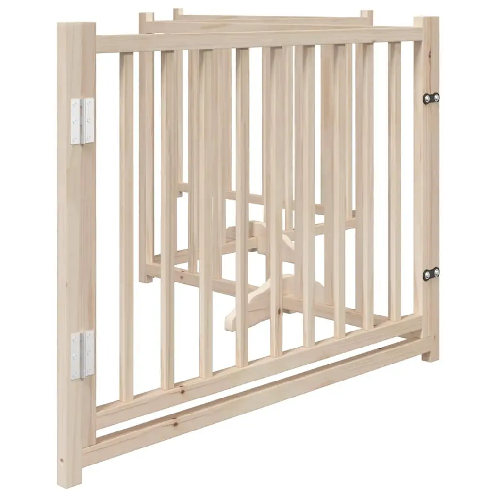 Foldable Dog Gate Safety Barrier 320cm 4 Panels Brown