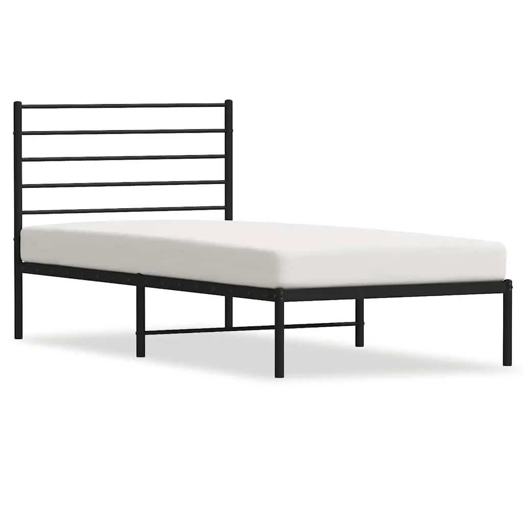 Black Metal Bed Frame King Single Size