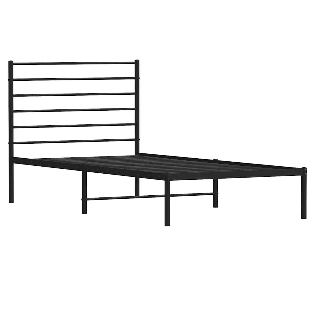 Black Metal Bed Frame King Single Size