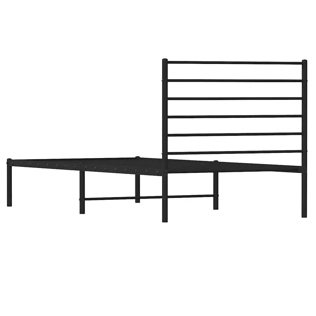 Black Metal Bed Frame King Single Size