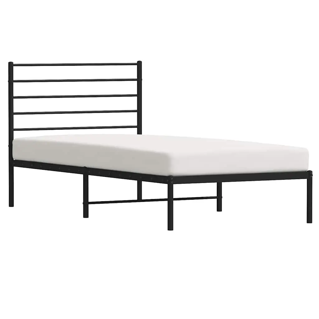 Black Metal Bed Frame King Single Size