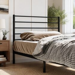 Comfortable 90 cm Black Metal Headboard for Your Home