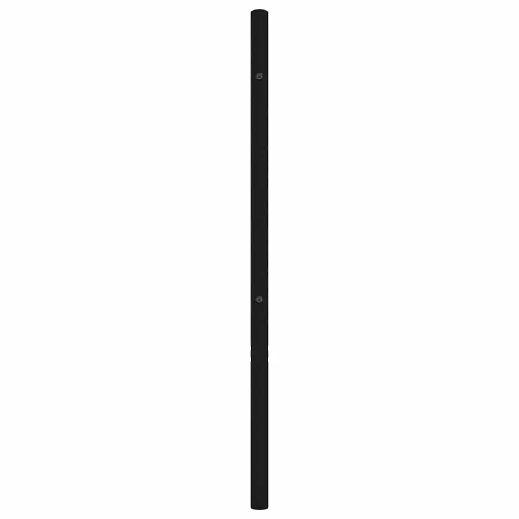 Metal Headboard Black 107cm Bed Frame Support Powder-Coated Steel