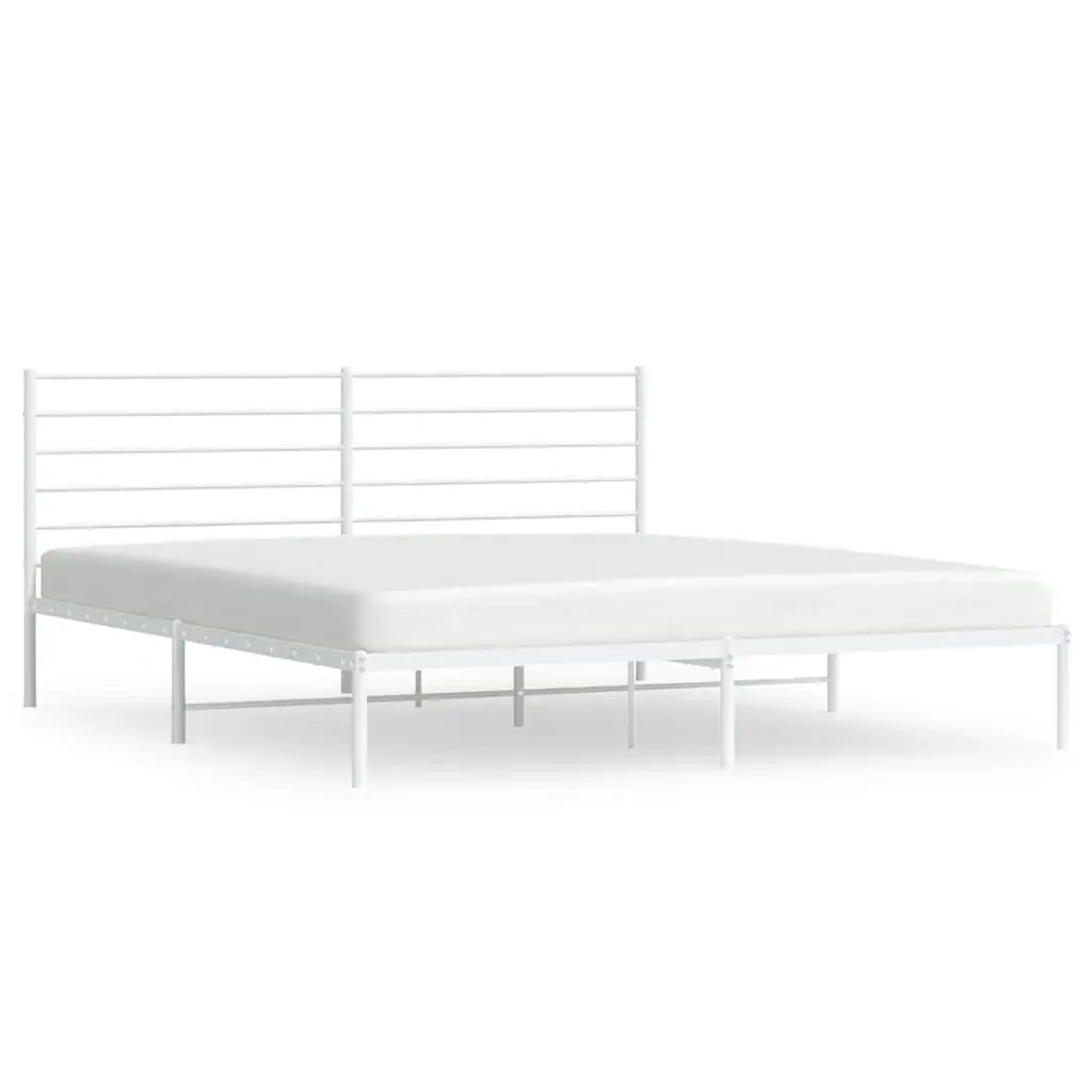 King Size Metal Bed Frame 183x203 cm with Storage