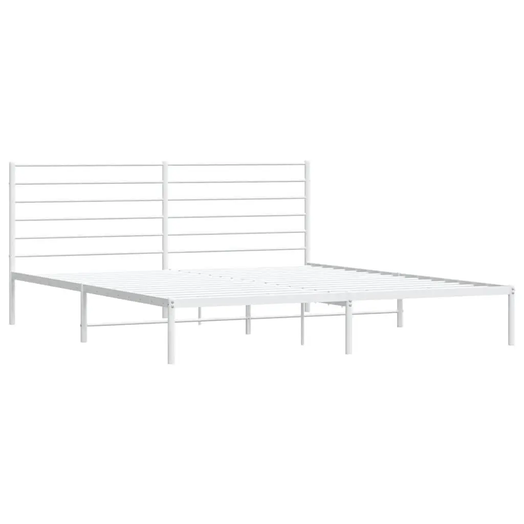 King Size Metal Bed Frame 183x203 cm with Storage