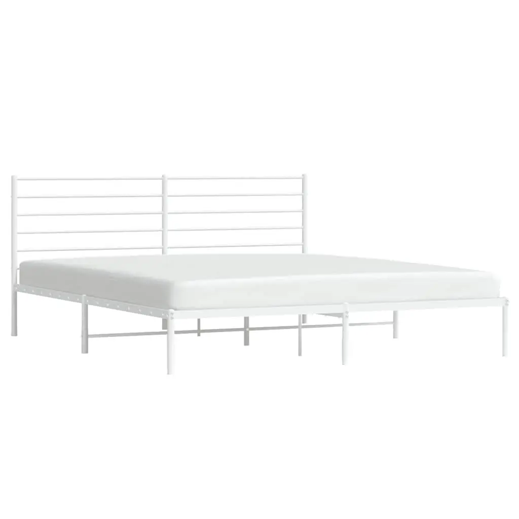 King Size Metal Bed Frame 183x203 cm with Storage