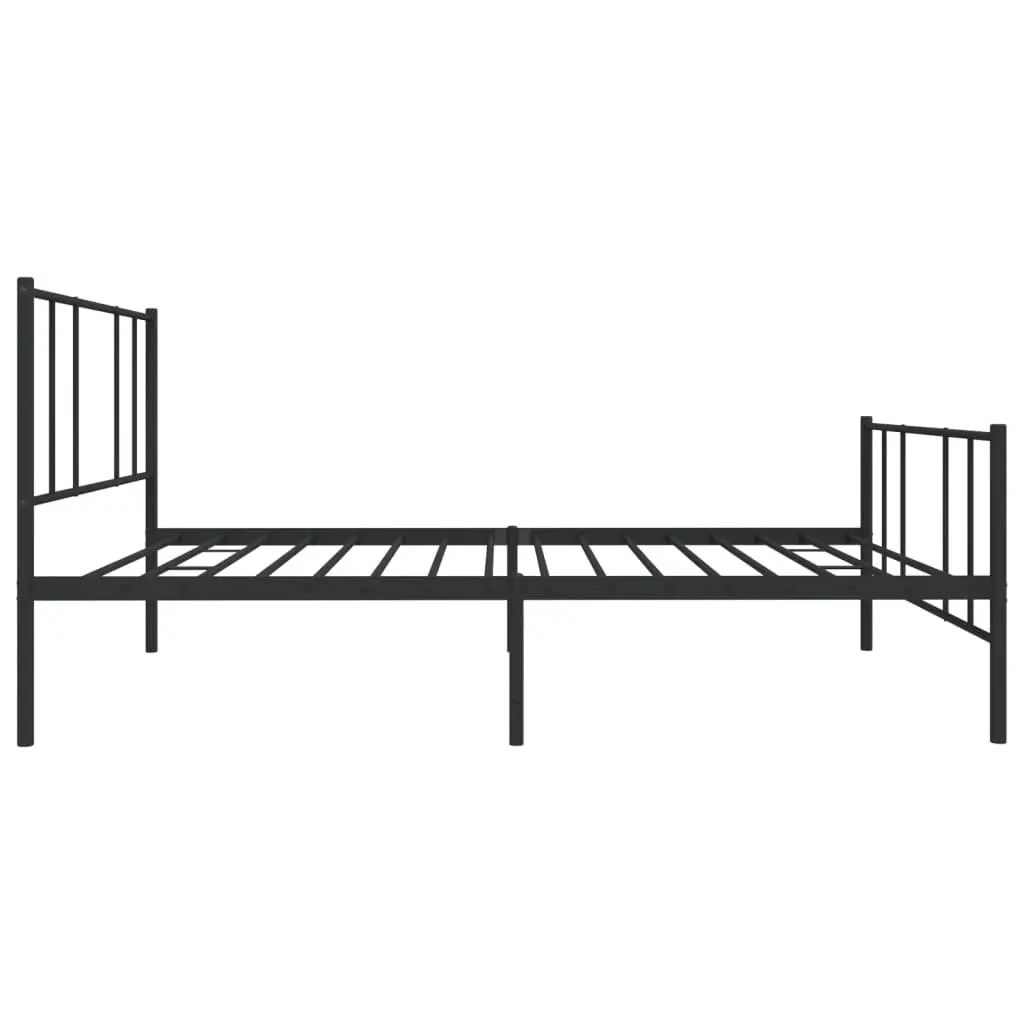 Metal Bed Frame King Single 107x203cm Black Steel Bedroom Furniture Footboard