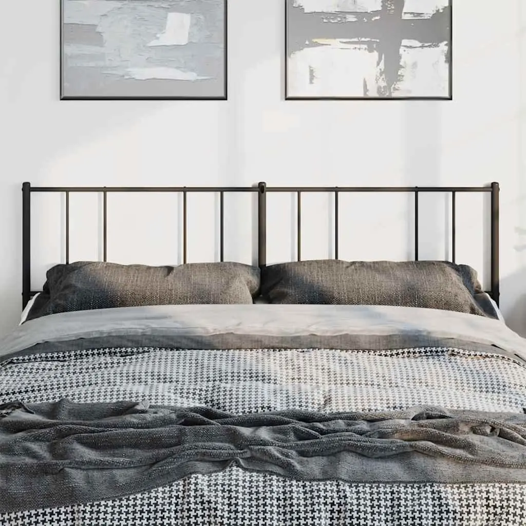 Metal Headboard Black 180cm Bedroom Bed Frame Backrest Support