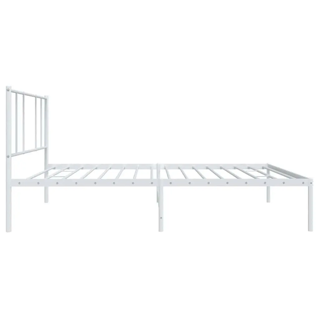 Metal Bed Frame with Supportive Headboard