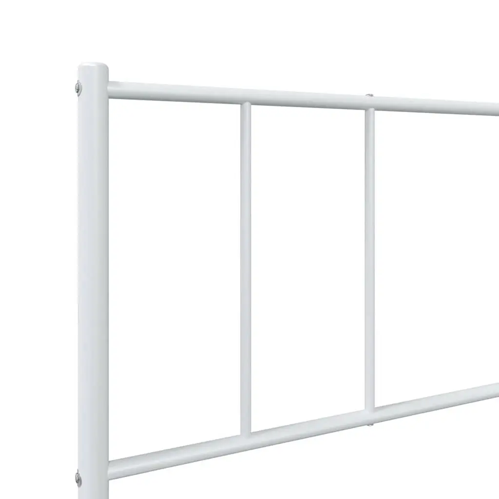 Metal Bed Frame with Supportive Headboard