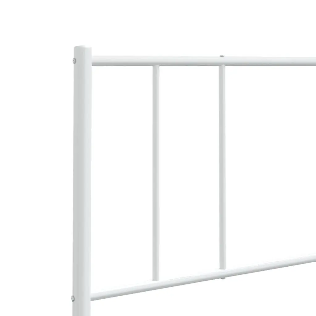 Metal Headboard Back Support 90cm White Powder Coated Steel Frame