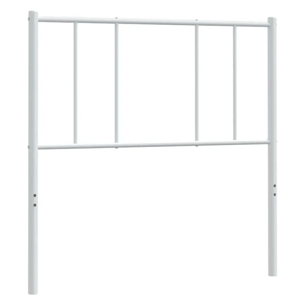 Metal Headboard White 107cm Bed Header Powder Coated Steel Frame