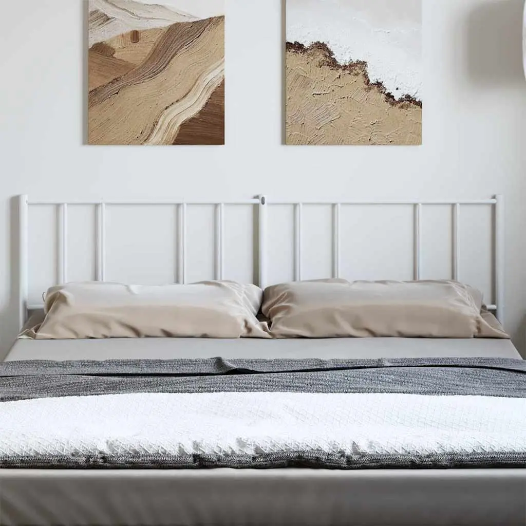 Metal Headboard White 180cm Bedroom Bed Frame Head Support