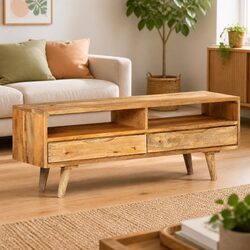 Warm and Functional Solid Wood TV Cabinet for Your Home