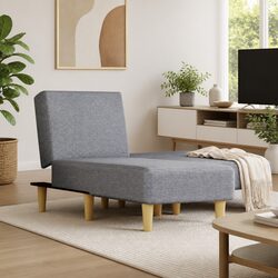 Comfortable Grey Fabric Chaise Longue for Your Space