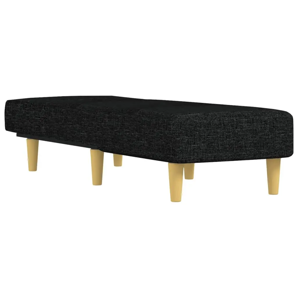 Black Fabric Chaise Longue for Relaxation