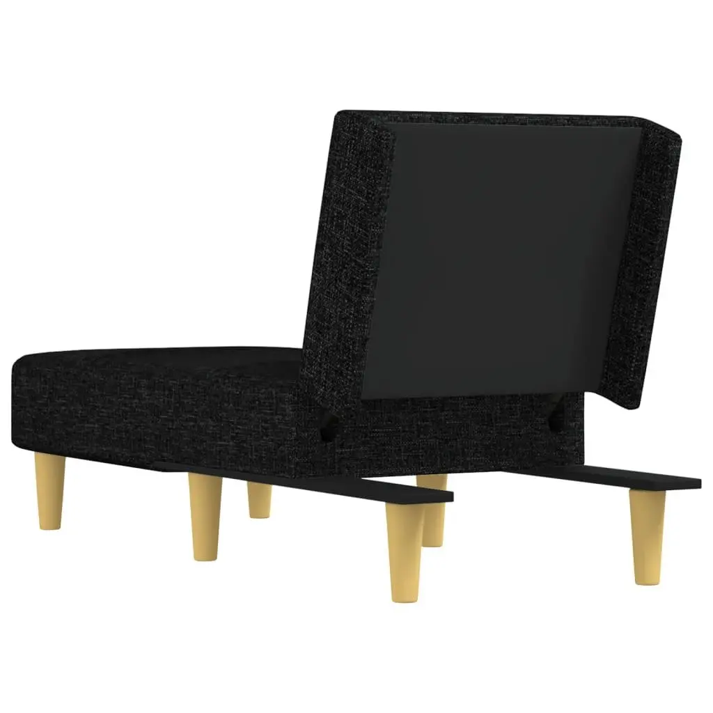 Black Fabric Chaise Longue for Relaxation