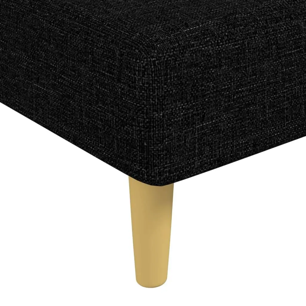 Black Fabric Chaise Longue for Relaxation