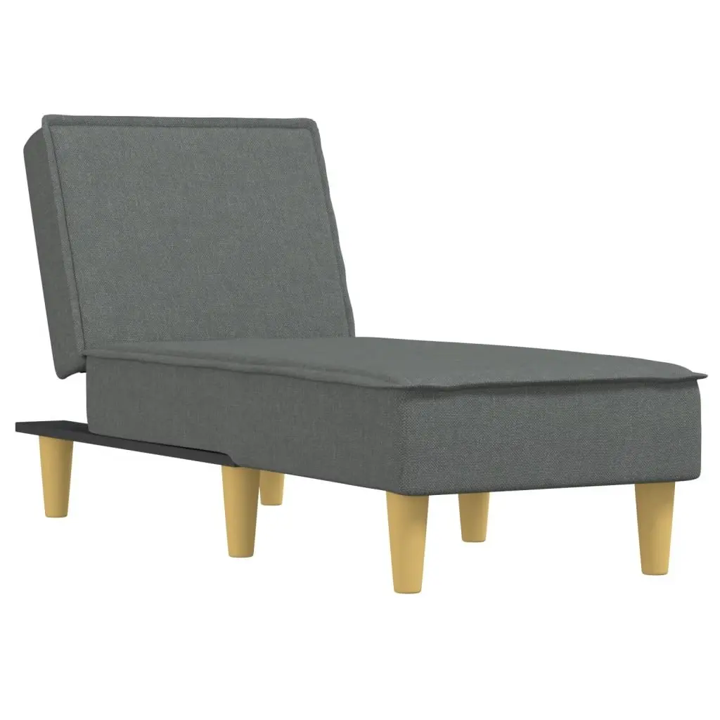 Dark Grey Chaise Longue with Three Positions