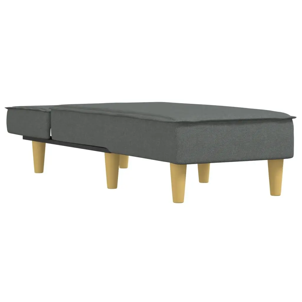 Dark Grey Chaise Longue with Three Positions