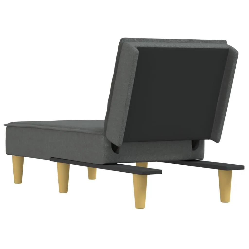 Dark Grey Chaise Longue with Three Positions