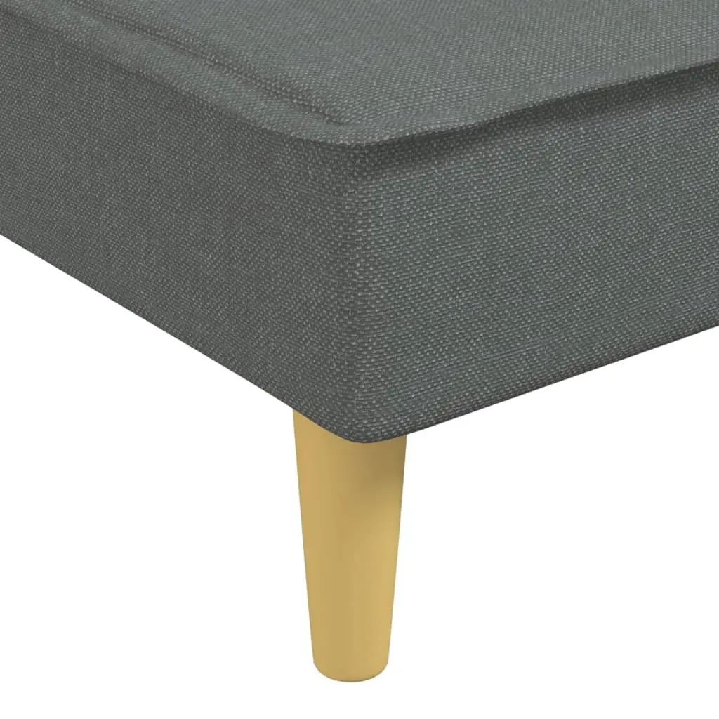 Dark Grey Chaise Longue with Three Positions
