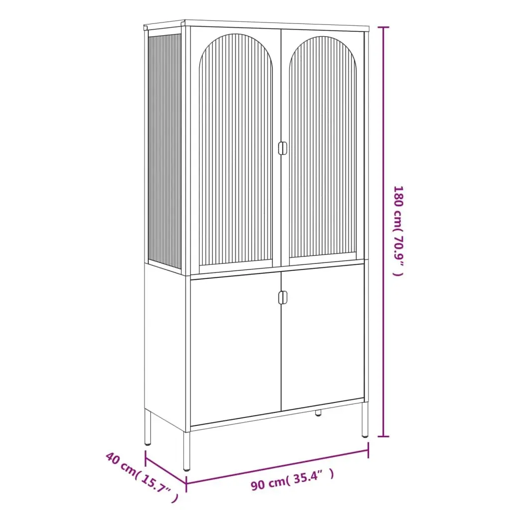 Highboard Cabinet with Adjustable Shelves
